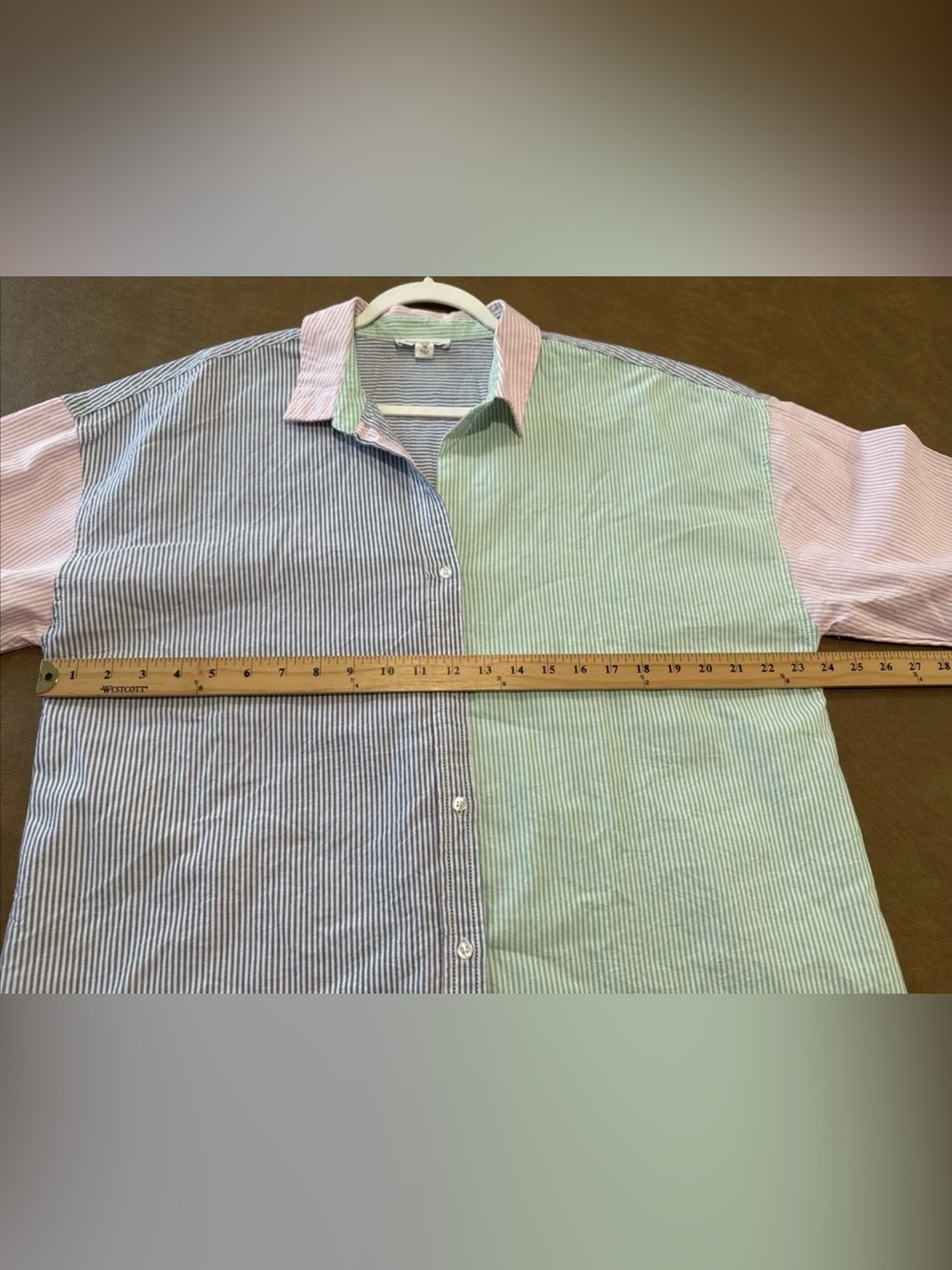 beachlunchlounge XL Long Sleeve Button Up Cotton Shirt Multicolor Striped - NOTE - Picture 7 of 11